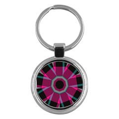 Striped Hole Key Chain (round) by LalyLauraFLM