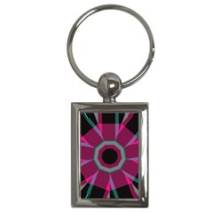 Striped Hole Key Chain (rectangle)