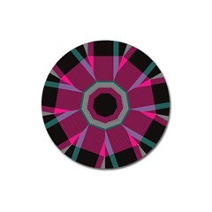 Striped Hole Magnet 3  (round) by LalyLauraFLM