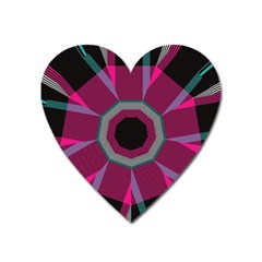 Striped Hole Magnet (heart) by LalyLauraFLM