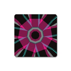 Striped Hole Magnet (square) by LalyLauraFLM