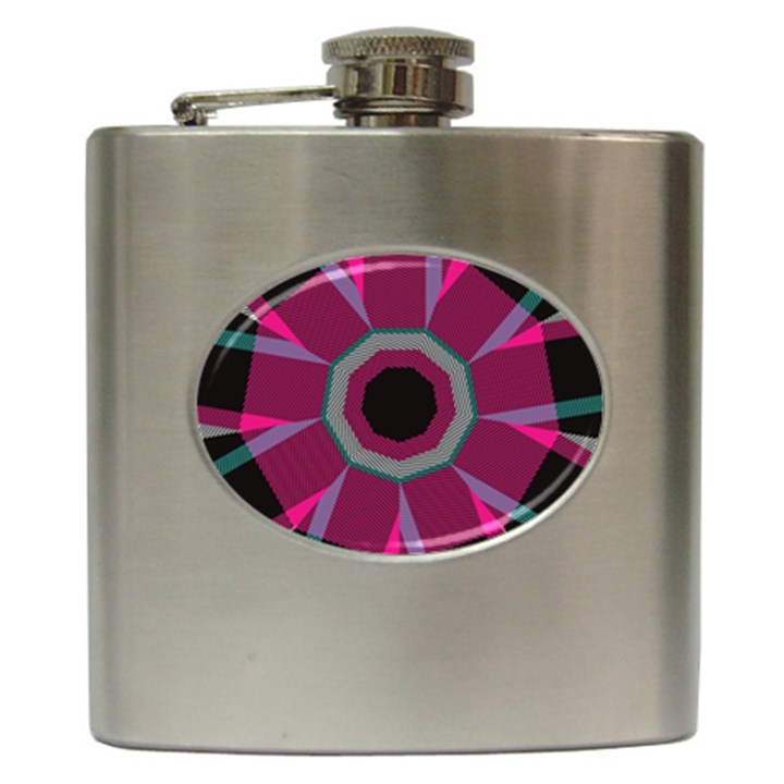 Striped hole Hip Flask (6 oz)