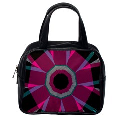 Striped Hole Classic Handbag (one Side)