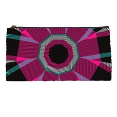 Striped Hole Pencil Case by LalyLauraFLM