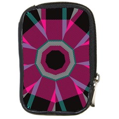 Striped Hole Compact Camera Leather Case by LalyLauraFLM