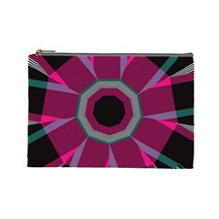 Striped Hole Cosmetic Bag (large) by LalyLauraFLM