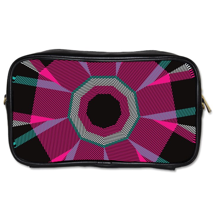 Striped hole Toiletries Bag (One Side)