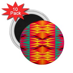 Colorful Tribal Texture 2 25  Magnet (10 Pack)