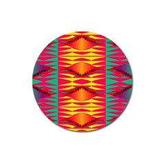 Colorful Tribal Texture Magnet 3  (round)