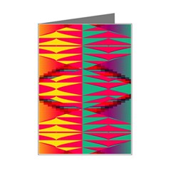 Colorful Tribal Texture Mini Greeting Card by LalyLauraFLM