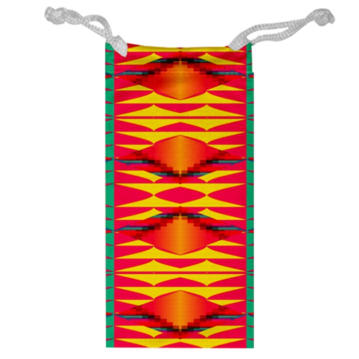 Colorful tribal texture Jewelry Bag