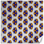 Orange blue honeycomb pattern Canvas 16  x 16  15.2 x15.41  Canvas - 1