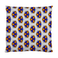 Orange Blue Honeycomb Pattern Standard Cushion Case (two Sides)