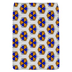 Orange Blue Honeycomb Pattern Removable Flap Cover (l)