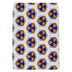 Orange Blue Honeycomb Pattern Removable Flap Cover (s) by LalyLauraFLM