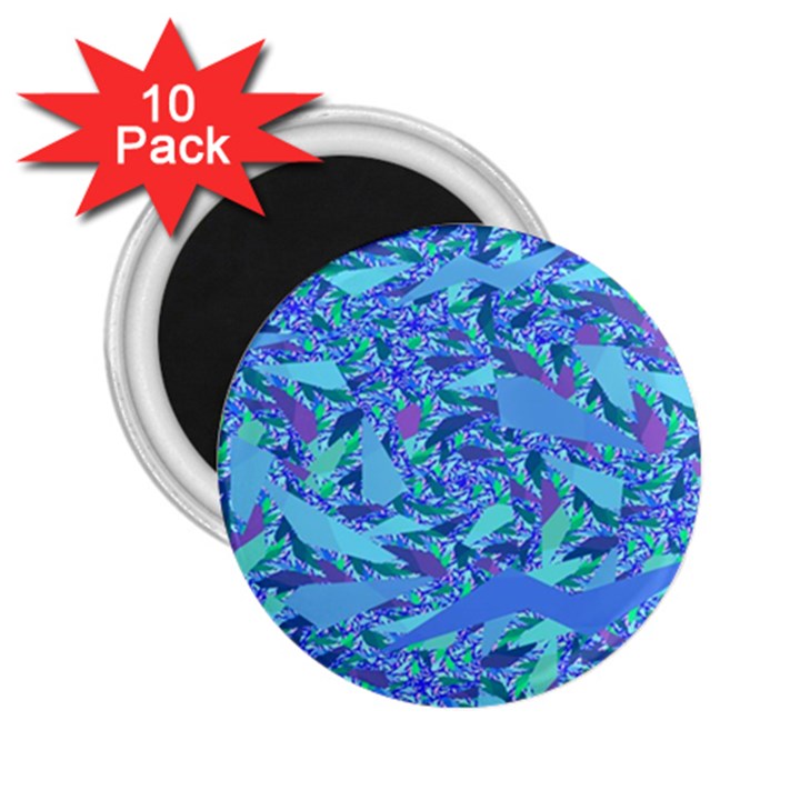 Blue Confetti Storm 2.25  Button Magnet (10 pack)