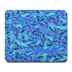 Blue Confetti Storm Large Mouse Pad (rectangle) by KirstenStar