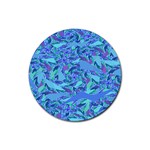 Blue Confetti Storm Drink Coaster (Round) Front