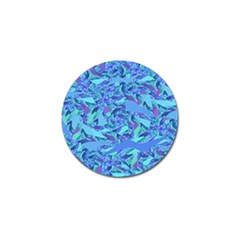 Blue Confetti Storm Golf Ball Marker 4 Pack