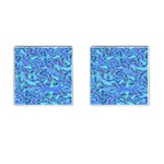 Blue Confetti Storm Cufflinks (Square) Front(Pair)