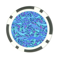 Blue Confetti Storm Poker Chip