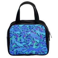 Blue Confetti Storm Classic Handbag (two Sides)