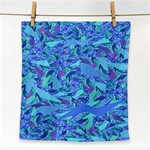 Blue Confetti Storm Face Towel Front