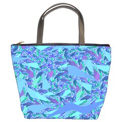 Blue Confetti Storm Bucket Handbag by KirstenStar