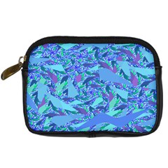 Blue Confetti Storm Digital Camera Leather Case