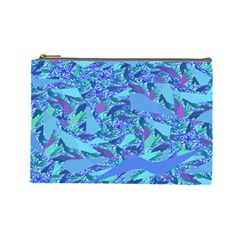 Blue Confetti Storm Cosmetic Bag (large) by KirstenStar