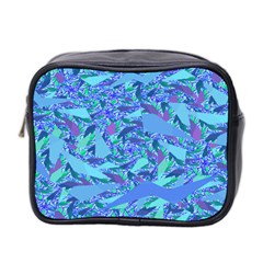 Blue Confetti Storm Mini Travel Toiletry Bag (two Sides) by KirstenStar