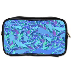 Blue Confetti Storm Travel Toiletry Bag (one Side) by KirstenStar