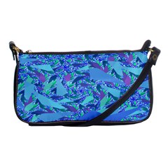 Blue Confetti Storm Evening Bag