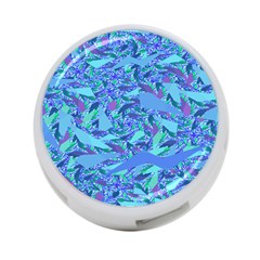 Blue Confetti Storm 4-port Usb Hub (one Side)