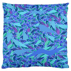 Blue Confetti Storm Large Cushion Case (two Sided) 