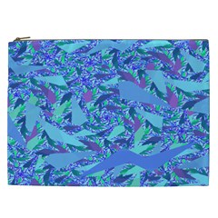 Blue Confetti Storm Cosmetic Bag (xxl)