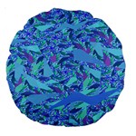 Blue Confetti Storm Large 18  Premium Round Cushion  Front