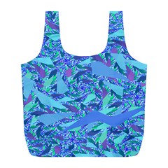 Blue Confetti Storm Reusable Bag (l) by KirstenStar