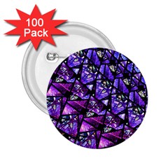  Blue Purple Glass 2 25  Button (100 Pack)