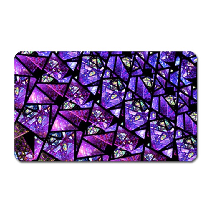  Blue purple Glass Magnet (Rectangular)