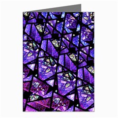  Blue Purple Glass Greeting Card (8 Pack)