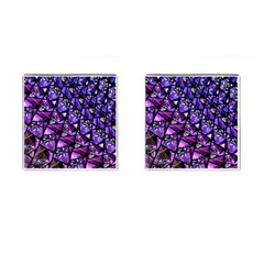  Blue Purple Glass Cufflinks (square) by KirstenStar