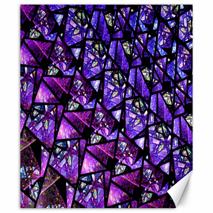  Blue purple Glass Canvas 20  x 24  (Unframed)