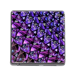  Blue Purple Glass Memory Card Reader With Storage (square)