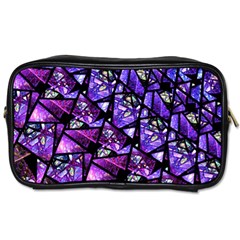  Blue Purple Glass Travel Toiletry Bag (two Sides)