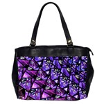  Blue purple Glass Oversize Office Handbag (Two Sides) Front