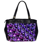  Blue purple Glass Oversize Office Handbag (Two Sides) Back