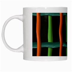 Orange Green Wires White Mug by LalyLauraFLM