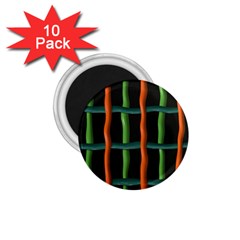 Orange Green Wires 1 75  Magnet (10 Pack) 