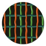 Orange green wires Magnet 5  (Round) Front